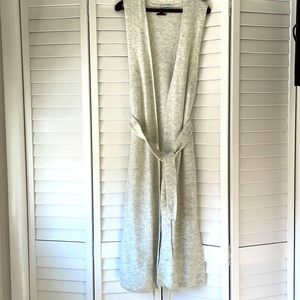 Long wool cardigan